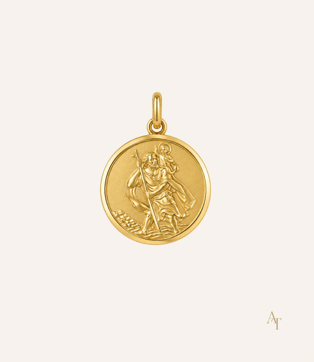 9Kt Yellow Gold St.Christopher Medal