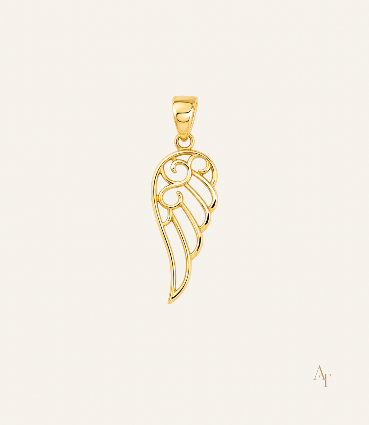 9Kt Yellow Gold Wing Pendant