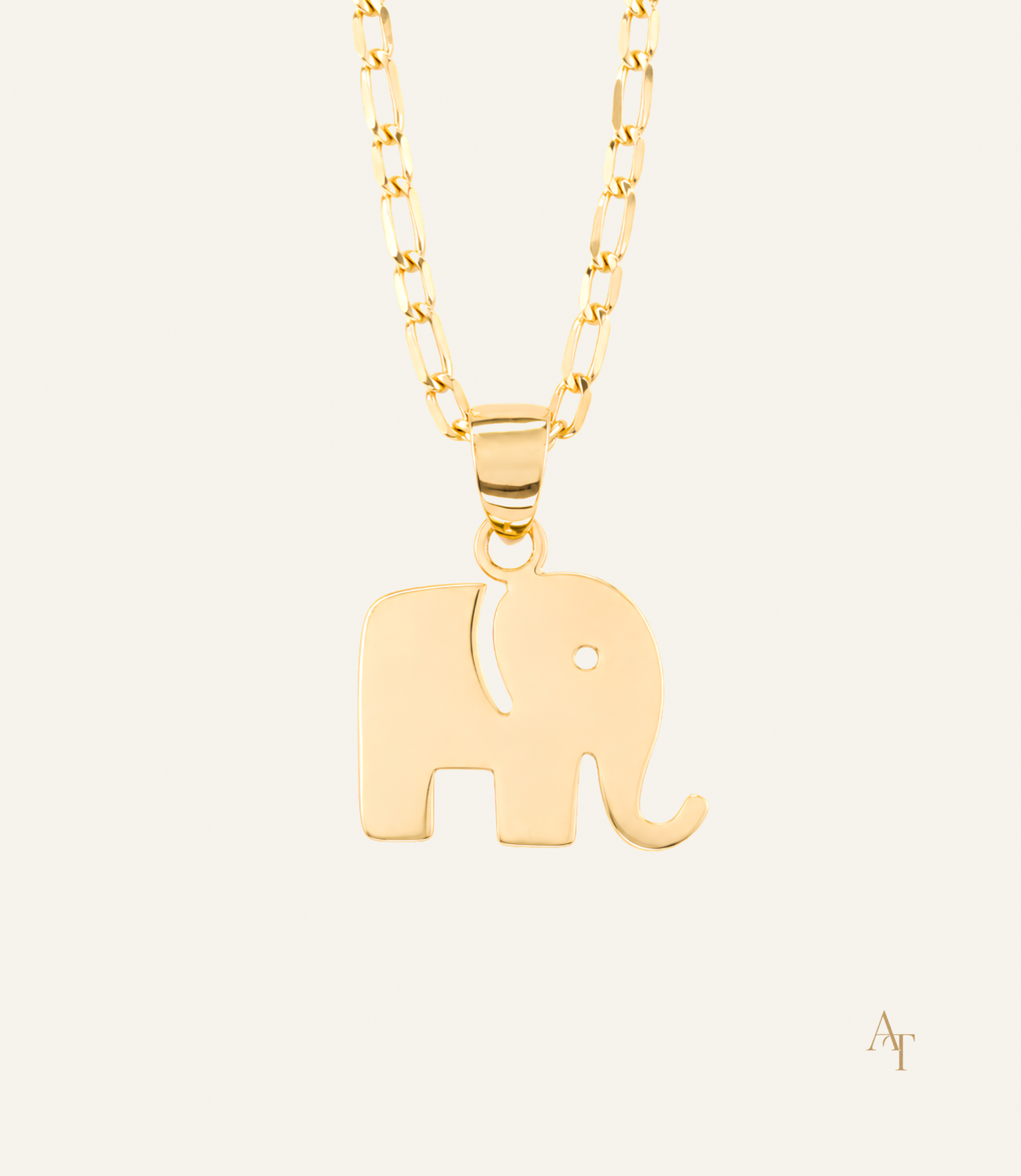 9Kt Yellow Gold Elephant Pendant