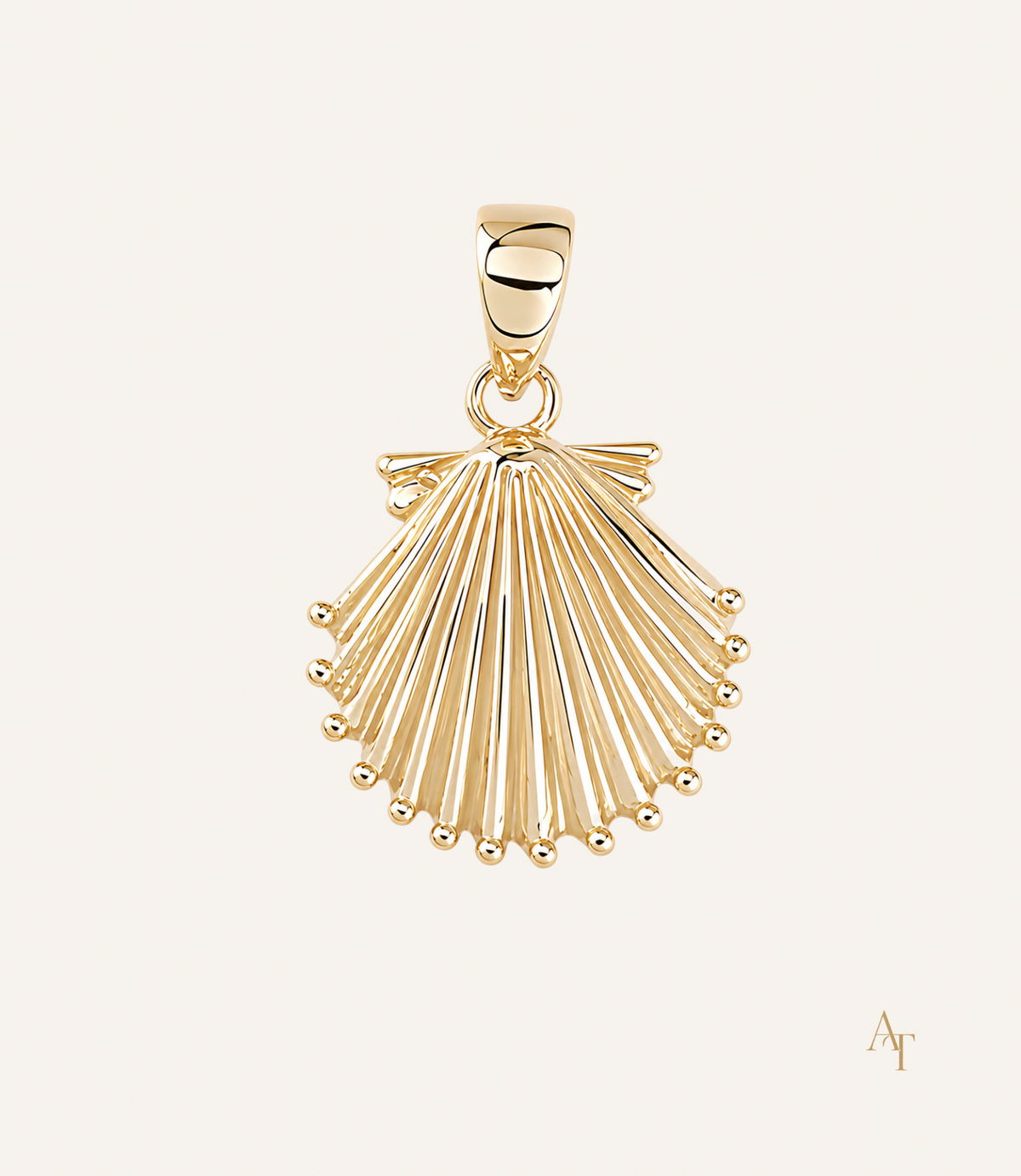 9Kt Yellow Gold Sea Shell Pendant