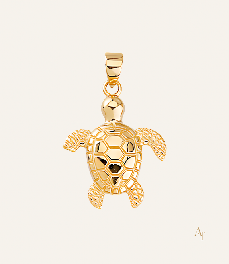 9Kt Yellow Gold Sea Turtle Pendant