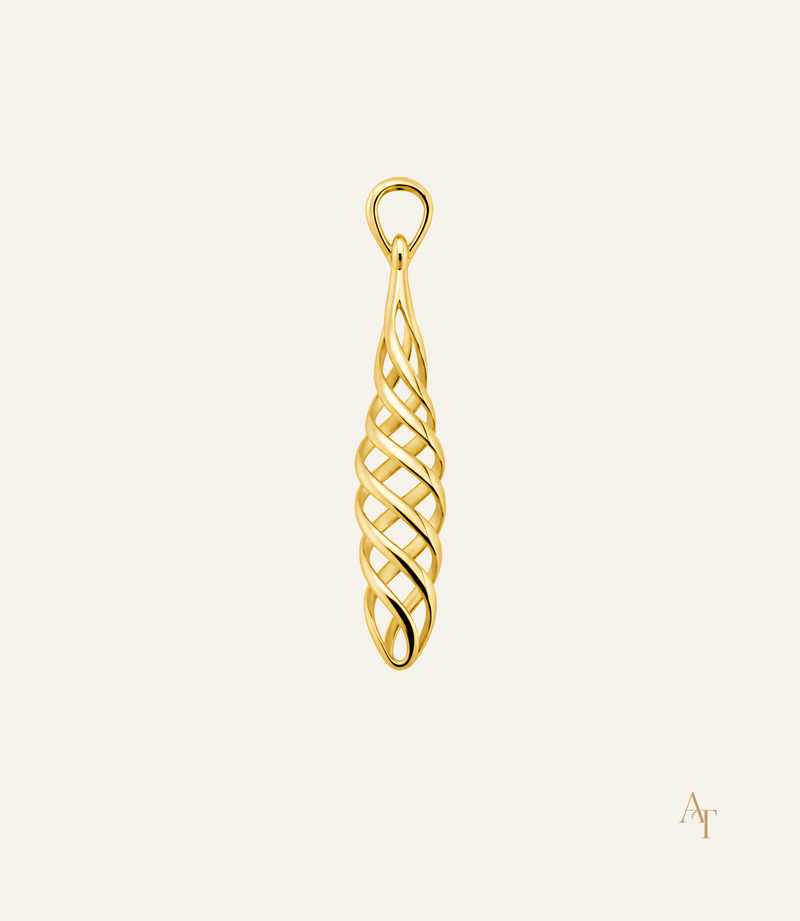 9Kt Yellow Gold Intricate Spiral Pendant