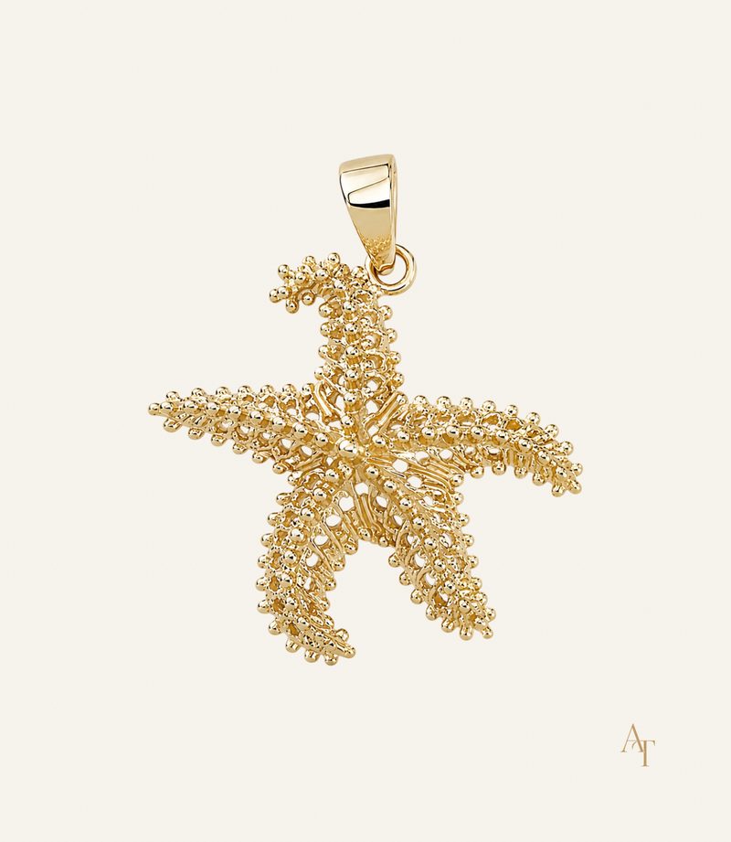 9Kt Yellow Gold Starfish Pendant