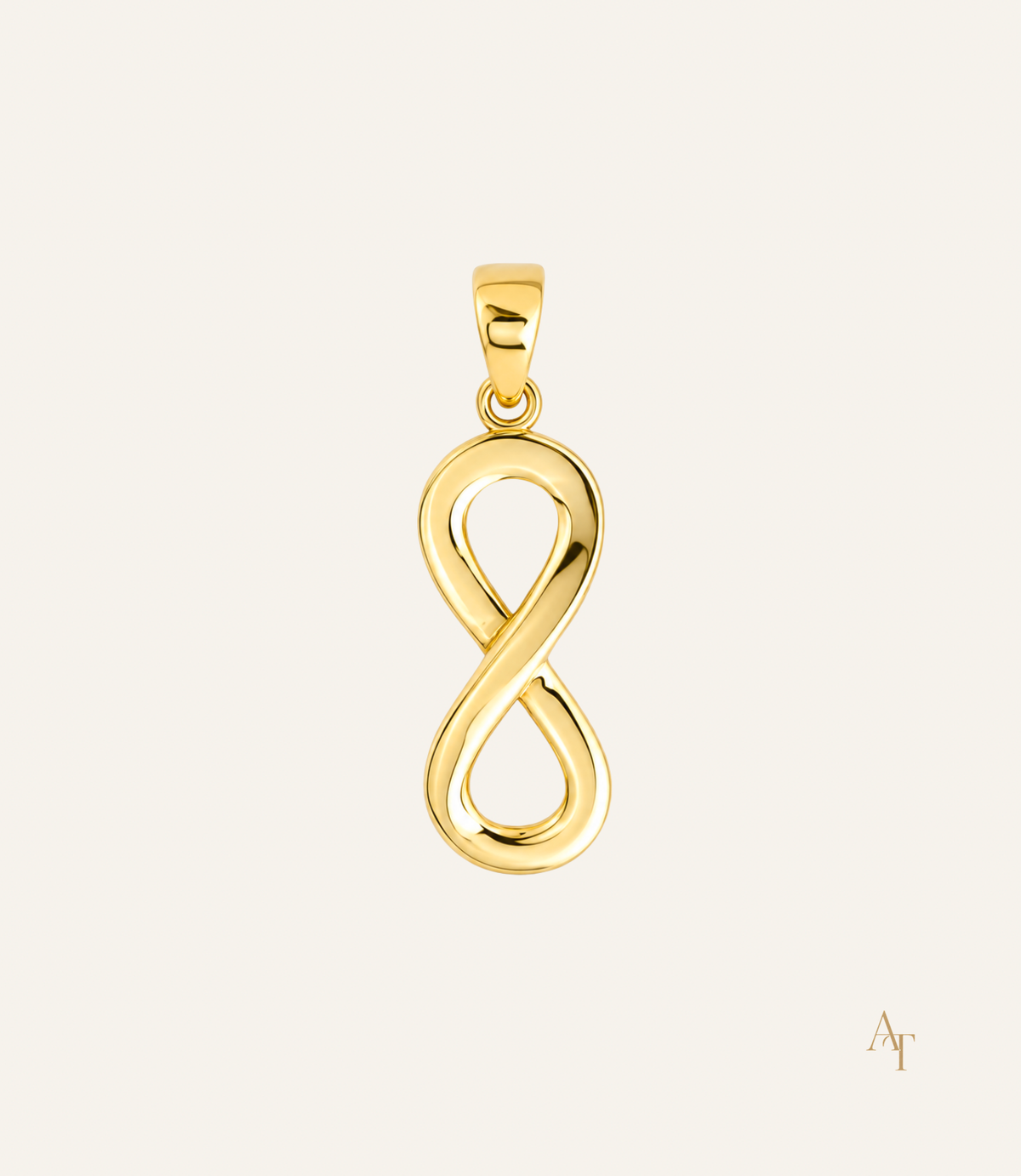 9Kt Yellow Gold Infinity Pendant