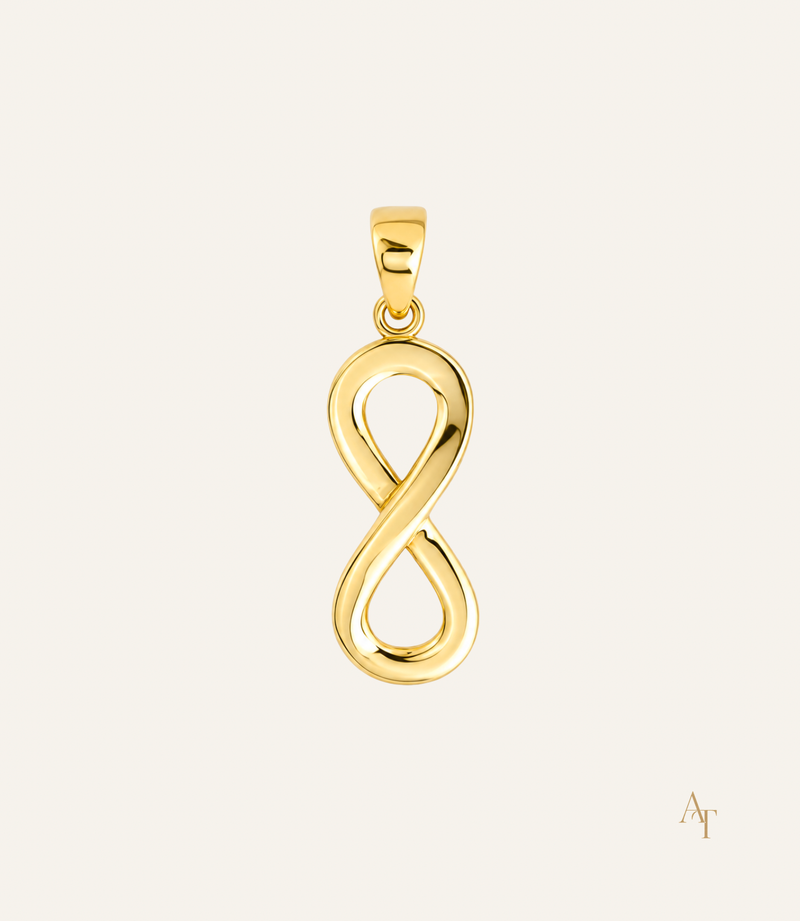 9Kt Yellow Gold Infinity Pendant