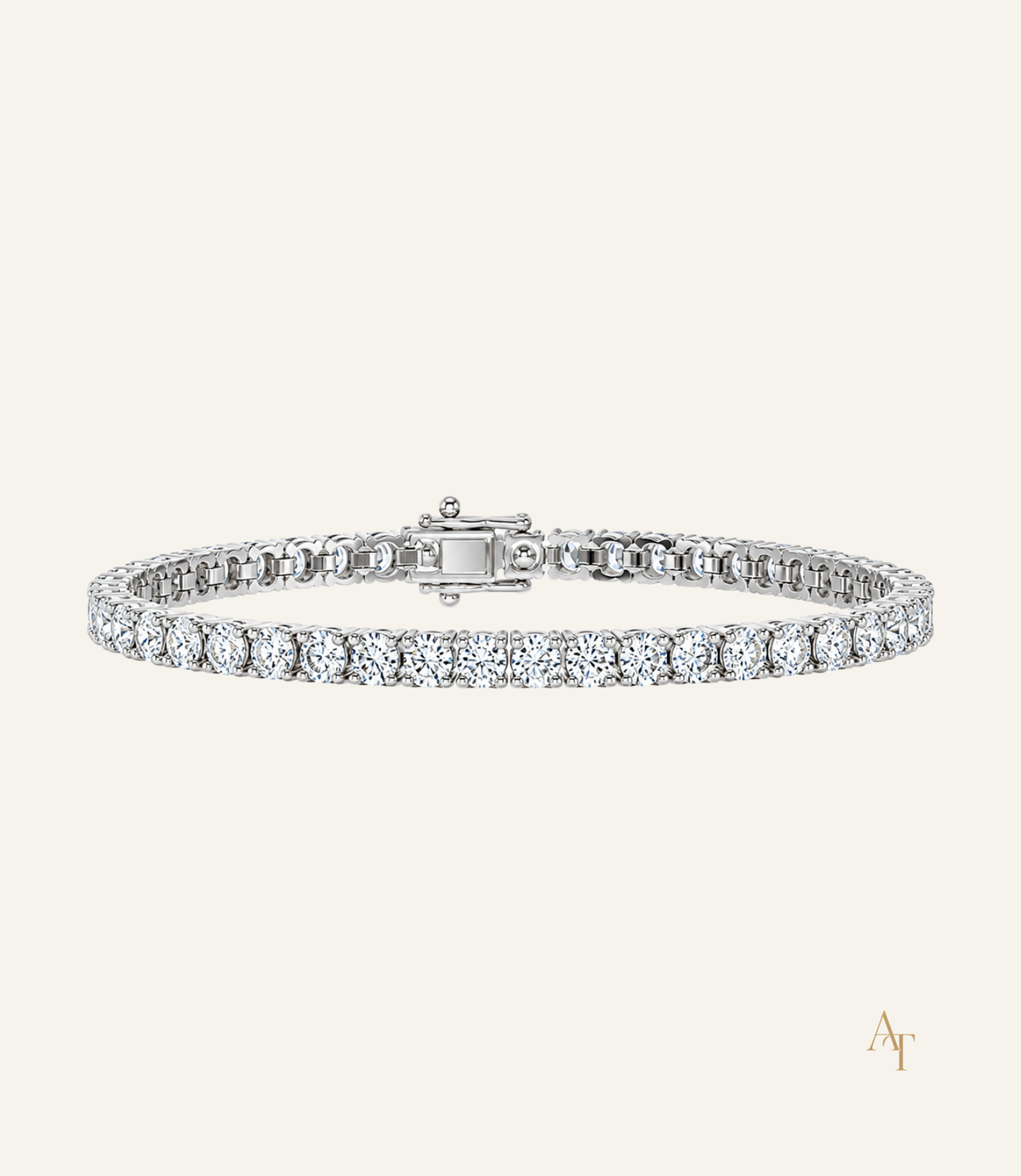9kt White Gold Tennis Bracelet set with 7.00 ct Lab-Grown Diamonds