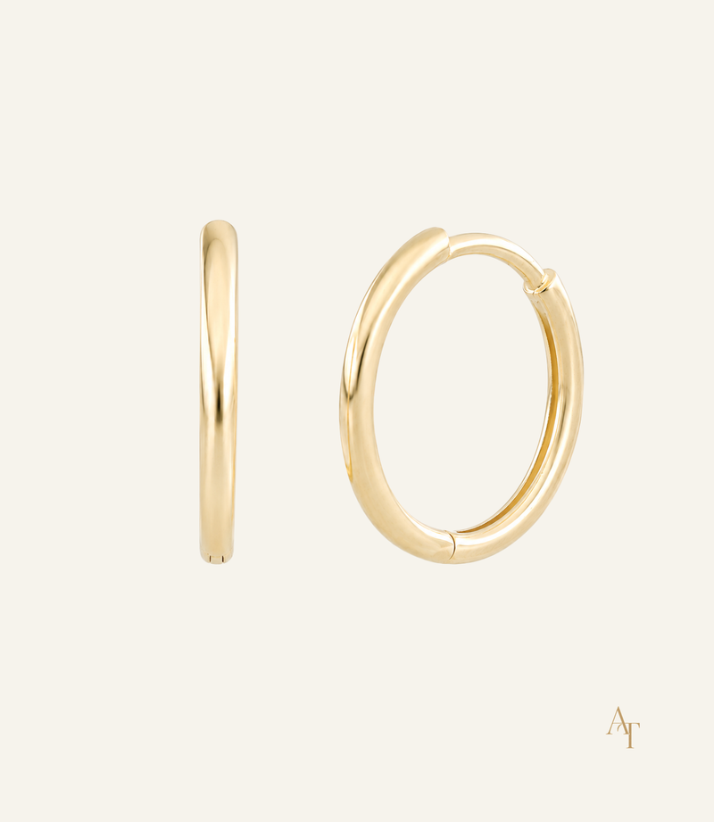9KT Yellow Gold Classic Huggies